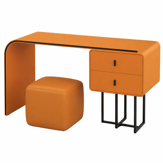 Elegantes Schlafzimmer-Set: Schminktisch mit Hocker, 100 cm, Platzsparend und Hochwertig