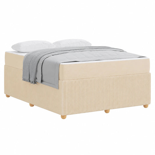 Stoff-Bettrahmen 160x200 cm mit atmungsaktiver Matratze und Lattenrost, modernes Schlafdesign